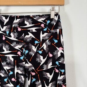 Lularoe One Size Rare Gender Reveal Stork Leggings Pink/Blue